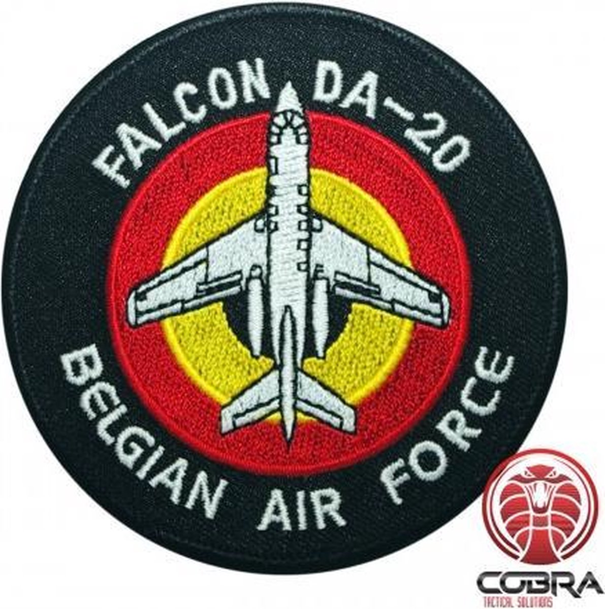 Belgian Air Force FALCON DA-20 aviation geborduurde patch | Strijkpatches | Military Airsoft